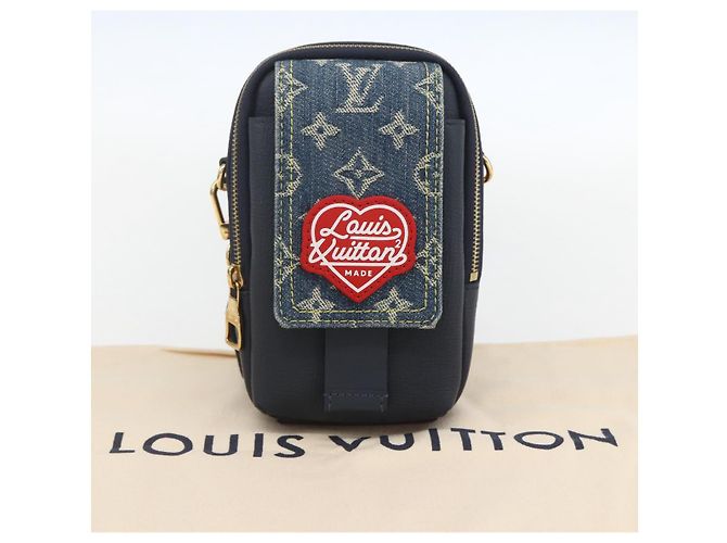LOUIS VUITTON LV Pochette Doppia per Telefono Blu M81060 LV Auth 159145SAM - vista 12