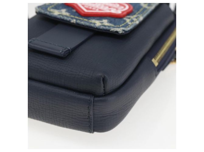 LOUIS VUITTON LV Pochette Doppia per Telefono Blu M81060 LV Auth 159145SAM - vista 14