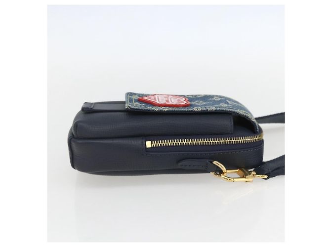LOUIS VUITTON LV Pochette Doppia per Telefono Blu M81060 LV Auth 159145SAM - vista 4