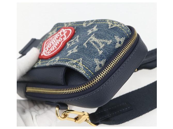 LOUIS VUITTON LV Pochette Doppia per Telefono Blu M81060 LV Auth 159145SAM - vista 6
