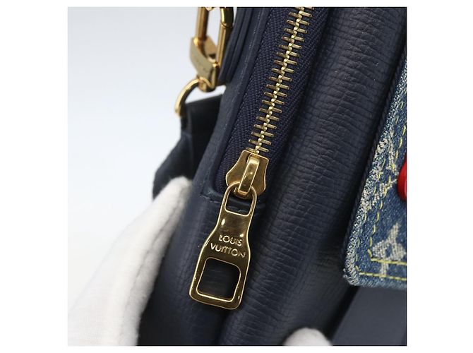 LOUIS VUITTON LV Pochette Doppia per Telefono Blu M81060 LV Auth 159145SAM - vista 9
