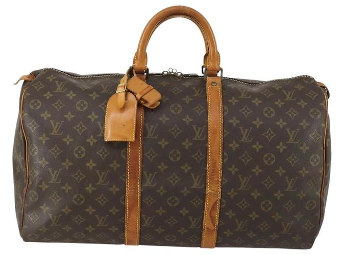 LOUIS VUITTON Borsa Boston Monogram Keepall 50 M41426 Auth LV 156264 Monogramma - vista 13