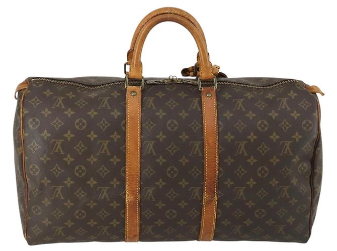 LOUIS VUITTON Borsa Boston Monogram Keepall 50 M41426 Auth LV 156264 Monogramma - vista 2