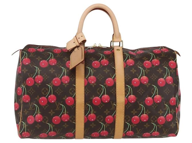 LOUIS VUITTON Borsa Boston Keepall 45 Monogram Ciliegia M95011 LV Auth 158900SV Monogramma - vista 13