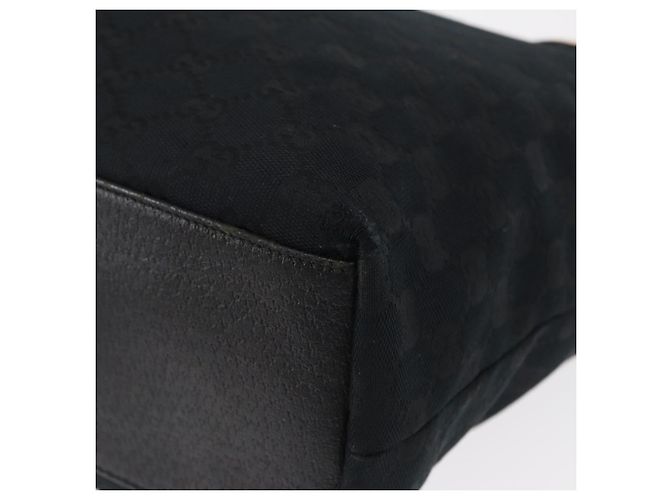 Borsa Tote GG Canvas Gucci Nera Oro 153009 Auth 156794 Nero D'oro - vista 11