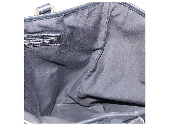 Borsa Tote GG Canvas Gucci Nera Oro 153009 Auth 156794 Nero D'oro - vista 17