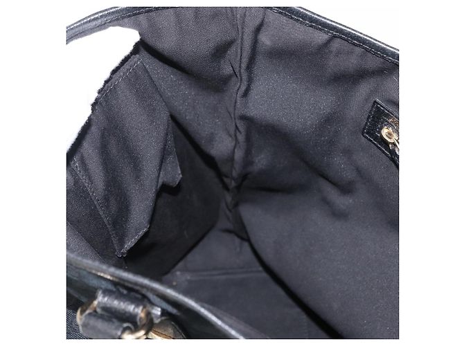 Borsa Tote GG Canvas Gucci Nera Oro 153009 Auth 156794 Nero D'oro - vista 18