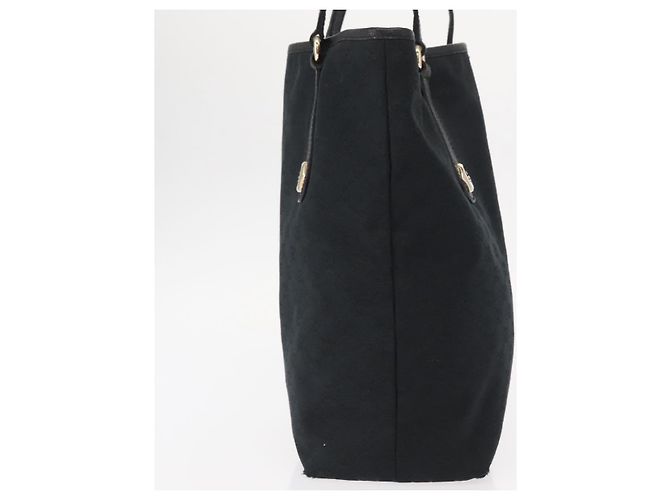 Borsa Tote GG Canvas Gucci Nera Oro 153009 Auth 156794 Nero D'oro - vista 4