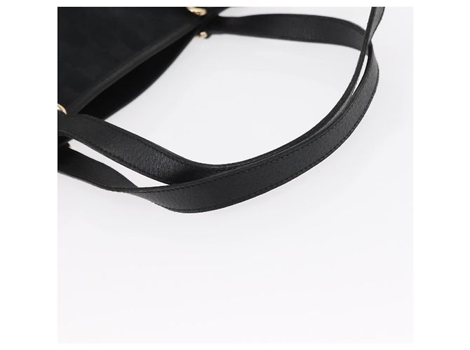 Borsa Tote GG Canvas Gucci Nera Oro 153009 Auth 156794 Nero D'oro - vista 7