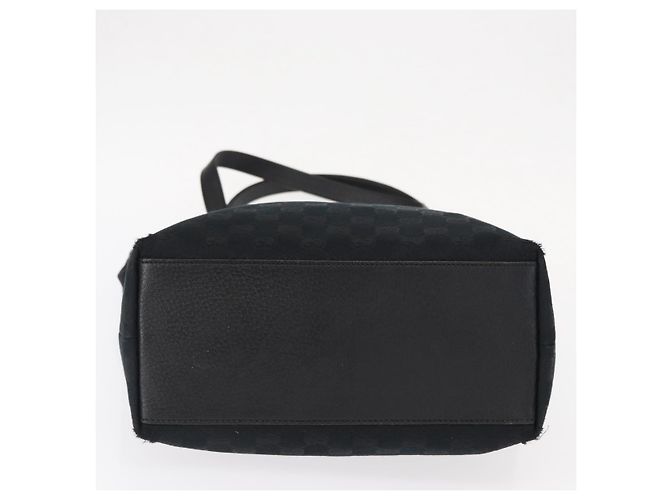 Borsa Tote GG Canvas Gucci Nera Oro 153009 Auth 156794 Nero D'oro - vista 9