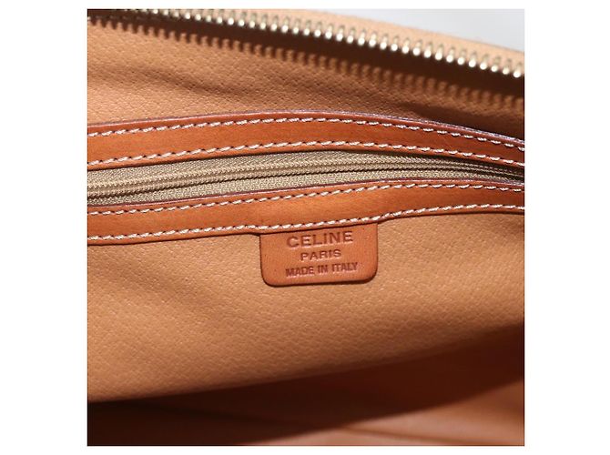 Céline Bolsa de mão em lona Macadam CELINE em couro PVC 2 em 1 marrom dourado Auth 157458V - vista 20