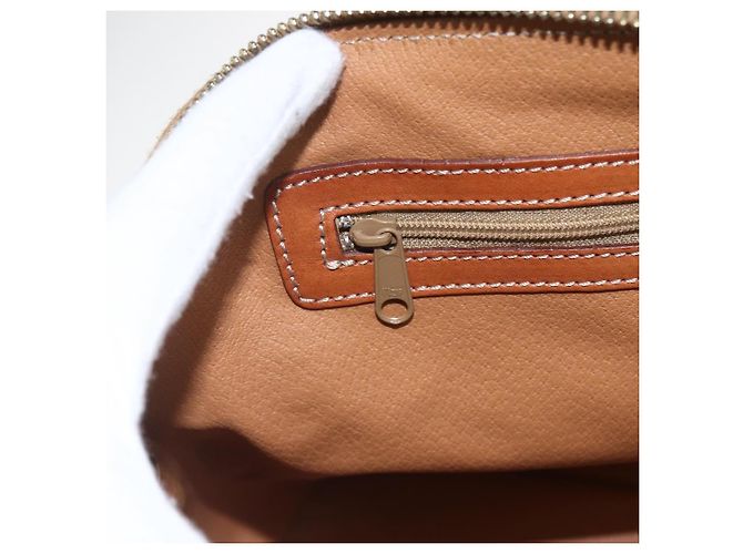 Céline Bolsa de mão em lona Macadam CELINE em couro PVC 2 em 1 marrom dourado Auth 157458V - vista 21