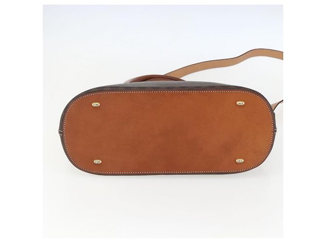Céline Bolsa de mão em lona Macadam CELINE em couro PVC 2 em 1 marrom dourado Auth 157458V - vista 5