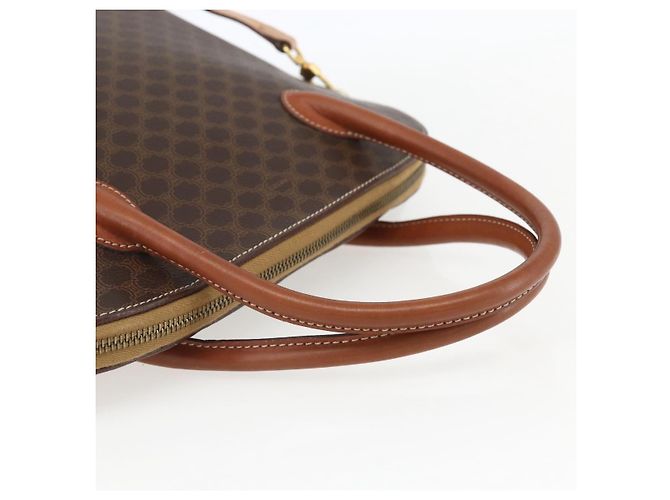 Céline Bolsa de mão em lona Macadam CELINE em couro PVC 2 em 1 marrom dourado Auth 157458V - vista 7