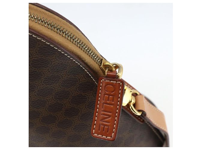 Céline Bolsa de mão em lona Macadam CELINE em couro PVC 2 em 1 marrom dourado Auth 157458V - vista 9
