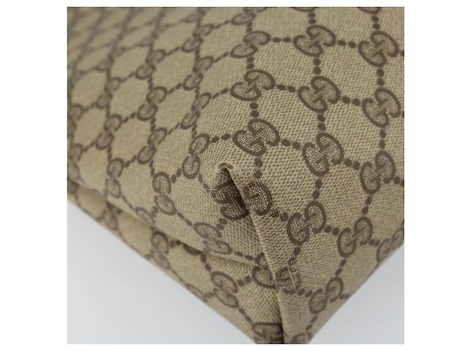 Gucci Borsa Tote GG Supreme in PVC beige e oro Auth ep12338 D'oro - vista 11