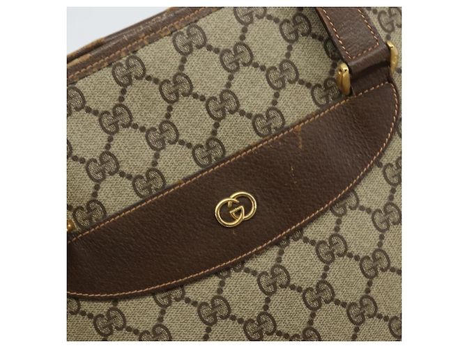 Gucci Borsa Tote GG Supreme in PVC beige e oro Auth ep12338 D'oro - vista 14