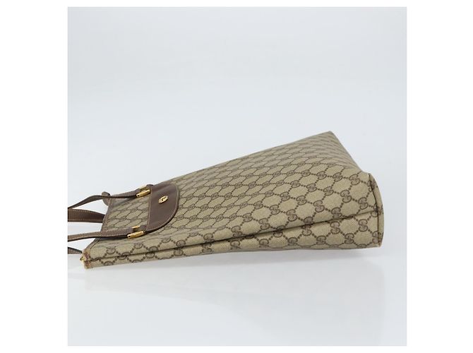 Gucci Borsa Tote GG Supreme in PVC beige e oro Auth ep12338 D'oro - vista 5