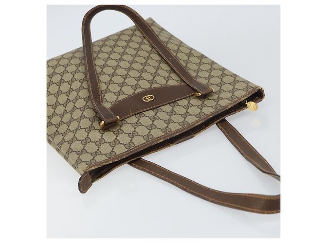 Gucci Borsa Tote GG Supreme in PVC beige e oro Auth ep12338 D'oro - vista 6