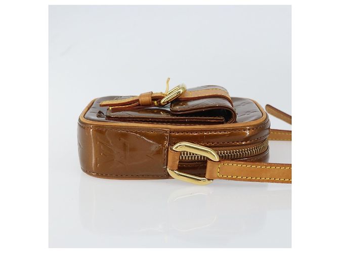 LOUIS VUITTON Borsa Christie PM Monogram Vernis Bronzo M91111 Auth ep12411 - vista 3