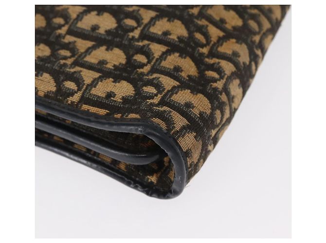 Borsa a Spalla in Tela Trotter Christian Dior Blu Navy Oro Auth bs31649 D'oro - vista 11