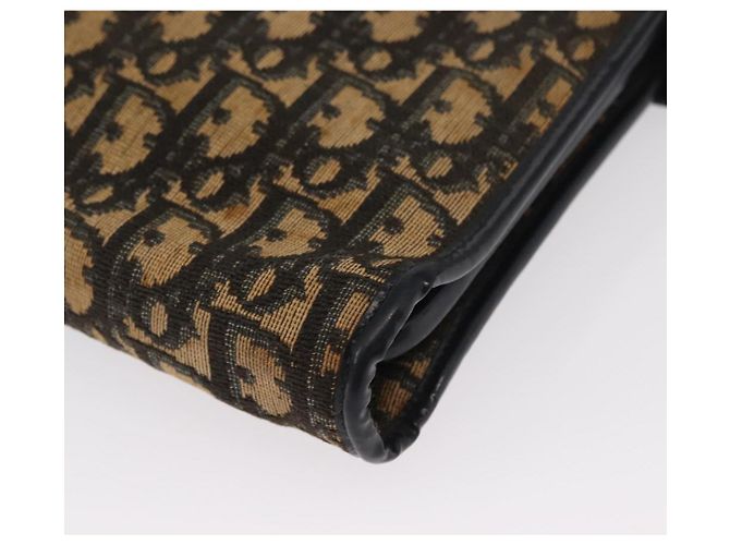 Borsa a Spalla in Tela Trotter Christian Dior Blu Navy Oro Auth bs31649 D'oro - vista 12