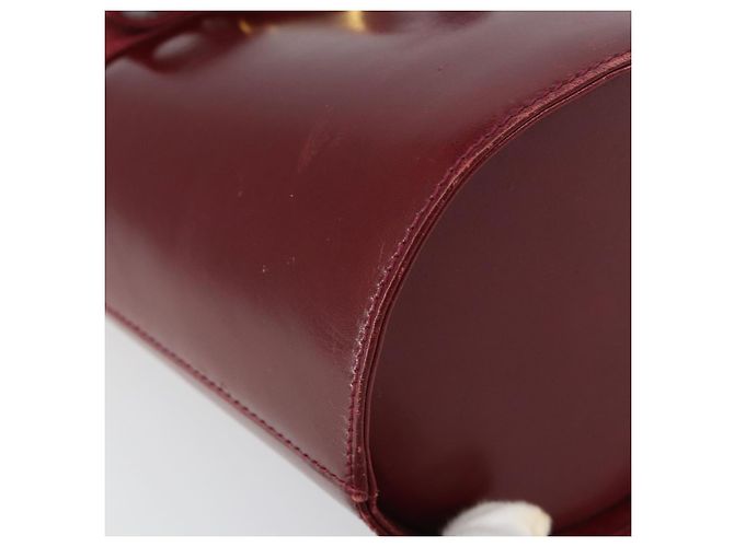 Borsa a mano Vala in pelle rossa e oro di Salvatore Ferragamo Auth gh1422 Rosso D'oro - vista 15