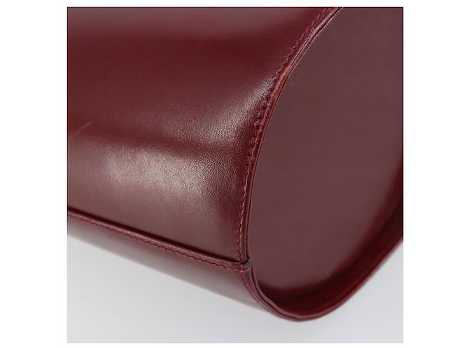 Borsa a mano Vala in pelle rossa e oro di Salvatore Ferragamo Auth gh1422 Rosso D'oro - vista 17
