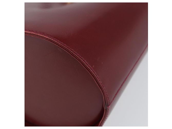 Borsa a mano Vala in pelle rossa e oro di Salvatore Ferragamo Auth gh1422 Rosso D'oro - vista 8