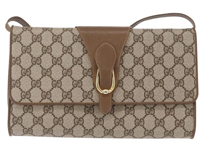 Gucci Borsa a Spalla GG Supreme PVC Beige Oro 904 02 050 Auth ep12421 D'oro - vista 2