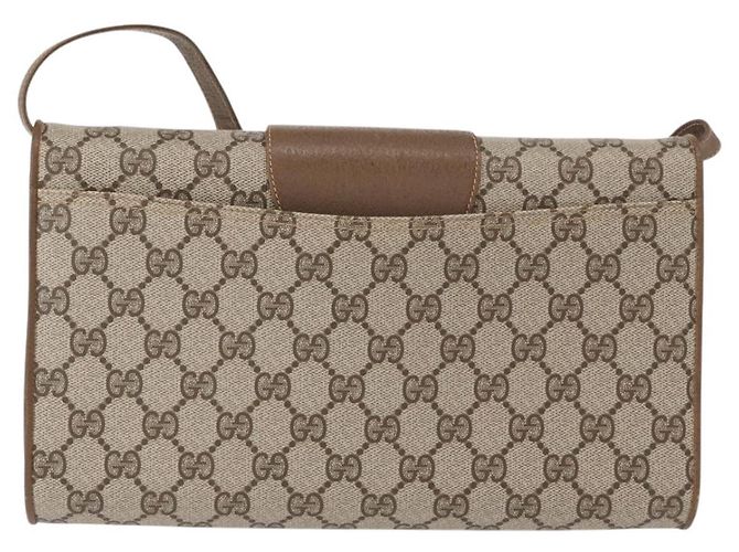 Gucci Borsa a Spalla GG Supreme PVC Beige Oro 904 02 050 Auth ep12421 D'oro - vista 3