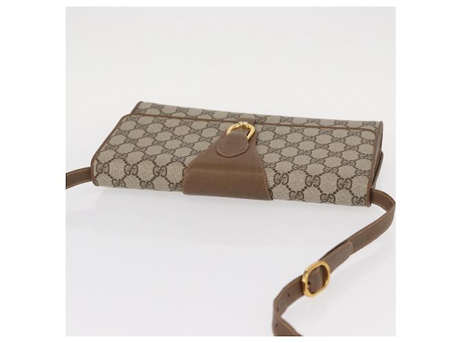 Gucci Borsa a Spalla GG Supreme PVC Beige Oro 904 02 050 Auth ep12421 D'oro - vista 6