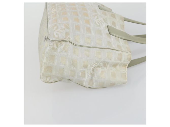 CHANEL Nuova linea da viaggio Borsa Tote Nylon 2 Set Blu Beige CC Auth BA8965 - vista 12