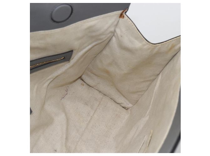 Borsa Tote in Pelle Grigia Oro GUCCI 440055 Auth ka948 Marrone D'oro - vista 22