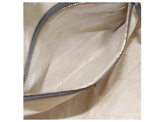 Borsa Tote in Pelle Grigia Oro GUCCI 440055 Auth ka948 Marrone D'oro - vista 23