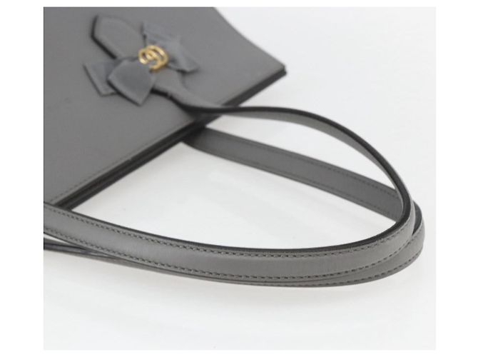 Borsa Tote in Pelle Grigia Oro GUCCI 440055 Auth ka948 Marrone D'oro - vista 7