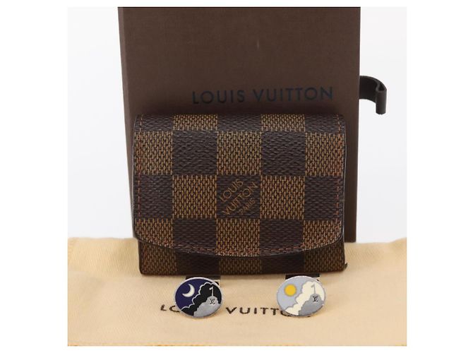 LOUIS VUITTON Bottone da Polso Cuffs Ag925 Argento LV Auth 156689 - vista 12