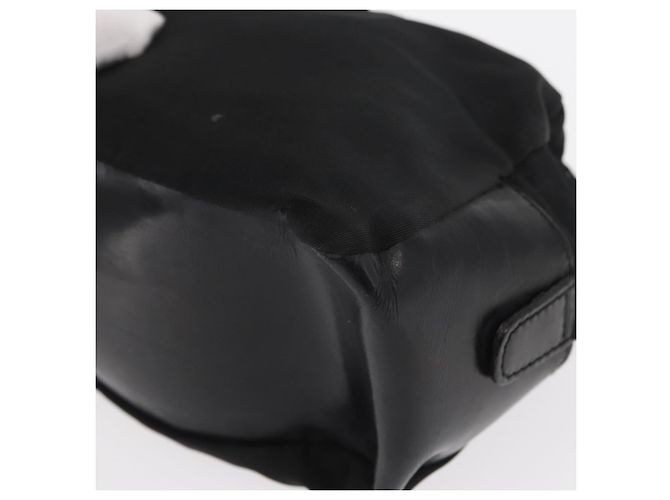Pochette Prada in nylon e pelle nera Auth bs31960 Nero - vista 14