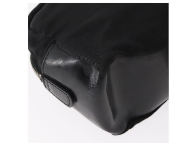 Pochette Prada in nylon e pelle nera Auth bs31960 Nero - vista 15