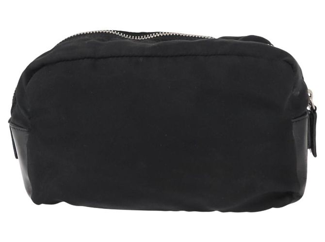 Pochette Prada in nylon e pelle nera Auth bs31960 Nero - vista 2