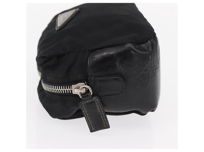 Pochette Prada in nylon e pelle nera Auth bs31960 Nero - vista 4