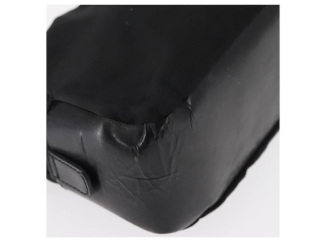 Pochette Prada in nylon e pelle nera Auth bs31960 Nero - vista 7