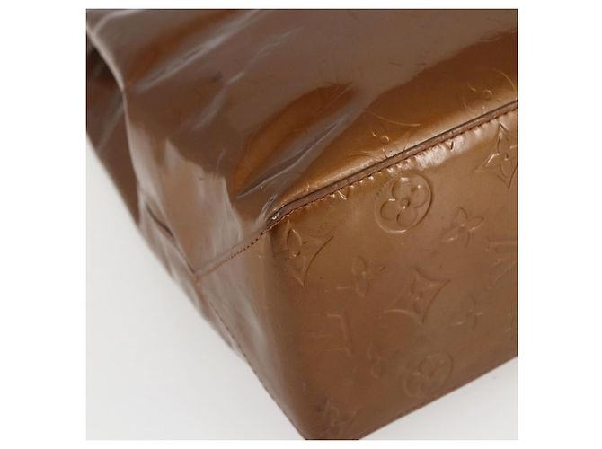 LOUIS VUITTON Monogram Vernis Reade MM Borsa a Mano Bronzo M91143 LV Auth ka856 - vista 14