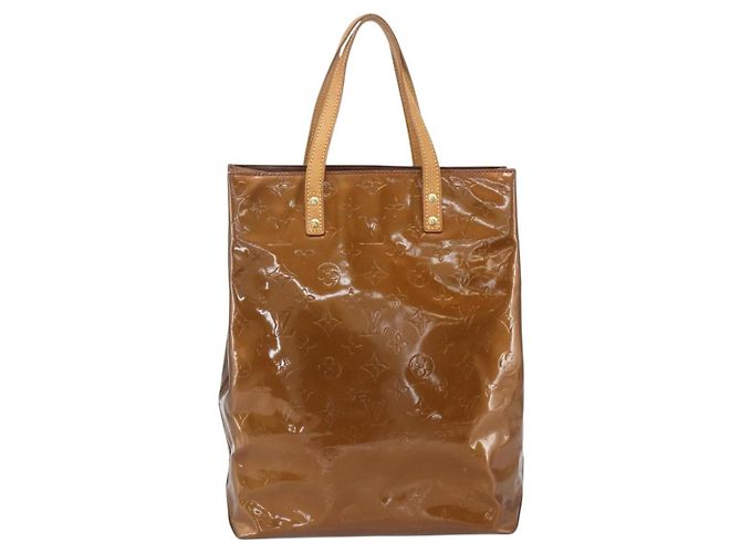 LOUIS VUITTON Monogram Vernis Reade MM Borsa a Mano Bronzo M91143 LV Auth ka856 - vista 2