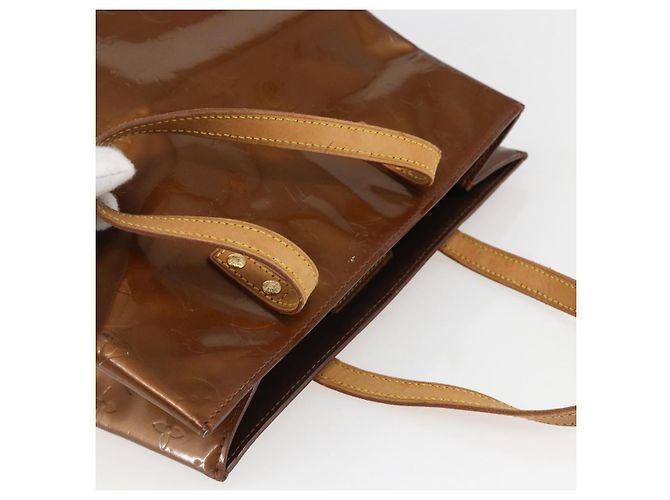 LOUIS VUITTON Monogram Vernis Reade MM Borsa a Mano Bronzo M91143 LV Auth ka856 - vista 6
