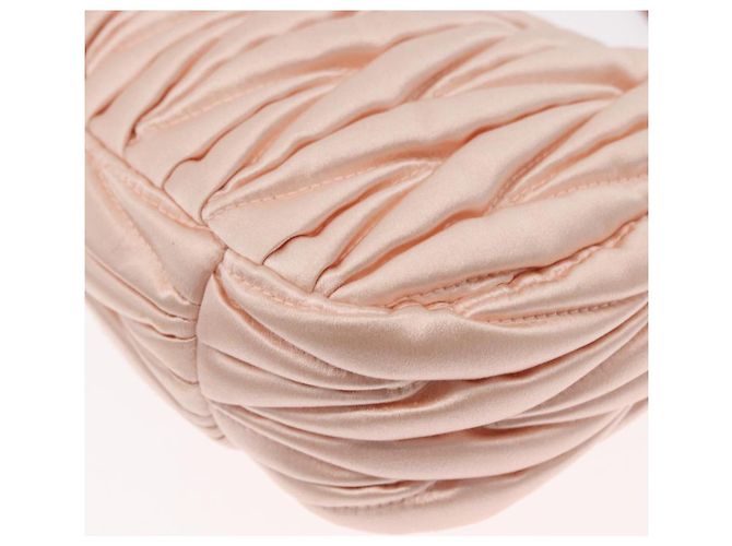 Miu Miu Matelassé Wonder Handtasche Satin Rosa Gold 5BC125 Auth 154226SM Pink Golden - Ansicht 18