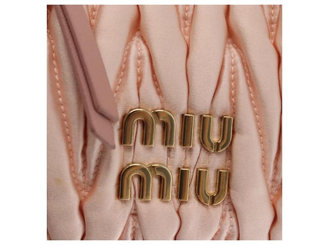 Miu Miu Matelassé Wonder Handtasche Satin Rosa Gold 5BC125 Auth 154226SM Pink Golden - Ansicht 20