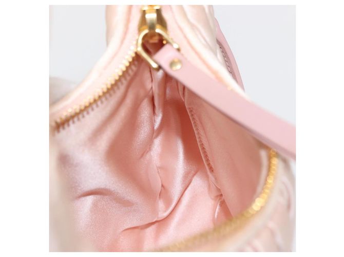 Miu Miu Matelassé Wonder Handtasche Satin Rosa Gold 5BC125 Auth 154226SM Pink Golden - Ansicht 22