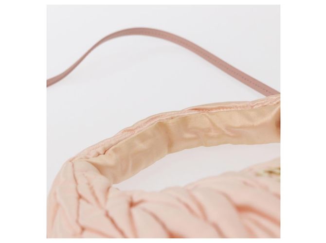 Miu Miu Matelassé Wonder Handtasche Satin Rosa Gold 5BC125 Auth 154226SM Pink Golden - Ansicht 8