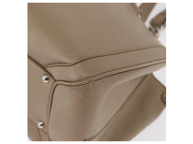 Borsa tote in pelle beige argento Salvatore Ferragamo Auth ka939 - vista 14